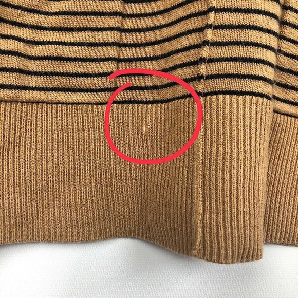 Halogen Brown Striped Knit Dolman Sleeve Sweater - Picture 2 of 6